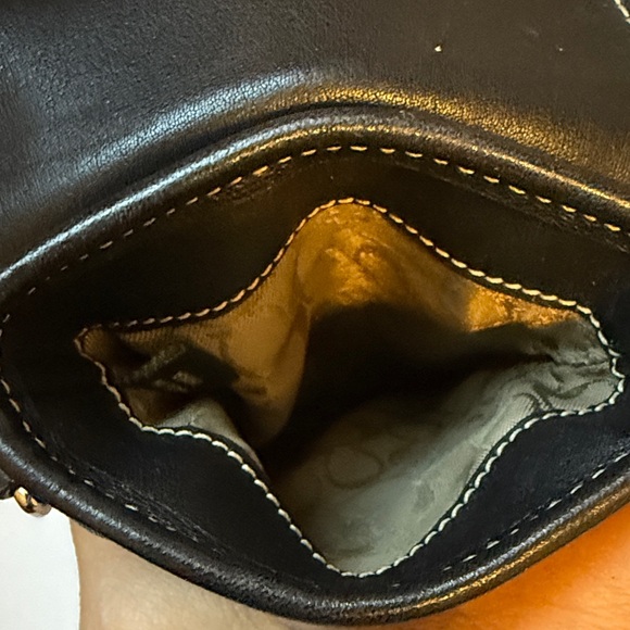 Coach Black Leather Wristlet Mini Pouch - Picture 5 of 8